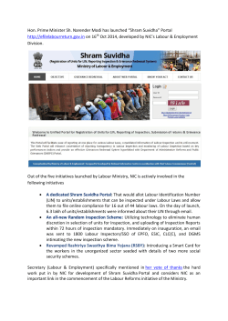 Hon. Prime Minister Sh. Narender Modi has launched &ldquo;Shram