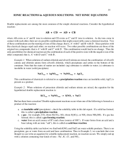 Net Ionic Reactions