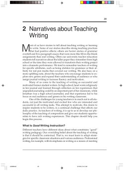 2 Narratives about Teaching Writing
