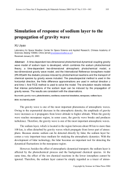 Simulation of response of sodium layer to the propagation of gravity