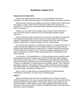 Synthesis of Nylon 6,10