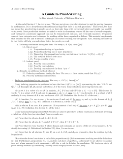 A Guide to Proof-Writing