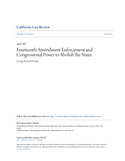 Fourteenth Amendment Enforcement and Congressional Power to