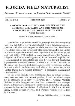 florida field naturalist - Florida Ornithological Society