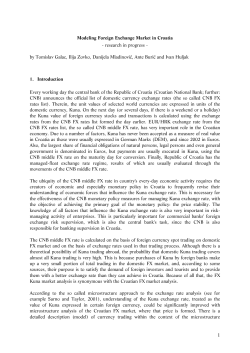 Modeling Foreign Exchange Market in Croatia