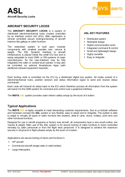 AIRCRAFT SECURITY LOCKS Typical Applications