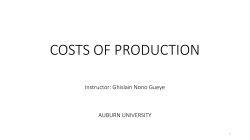 Chapter 5 - Costs of Production