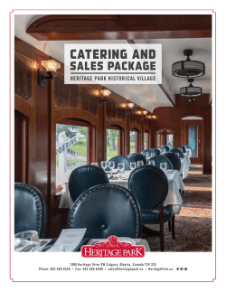 catering and - Heritage Park Historical Village