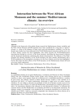 Interaction between the West African Monsoon and the summer