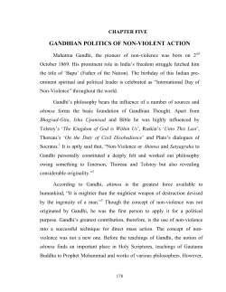 gandhi`s non-violence