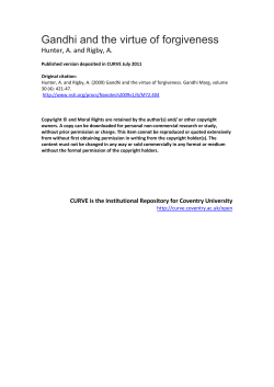 Gandhi and the virtue of forgiveness