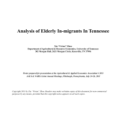 Xia “Vivian” Zhou Department of Agricultural