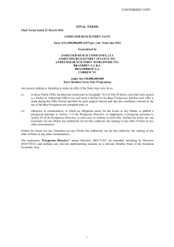 Final Terms EUR 2bn 0.875% Notes due 2022