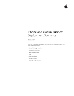 iPhone and iPad in Business Deployment Scenarios