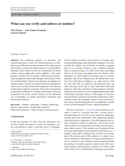 What can you verify and enforce at runtime?