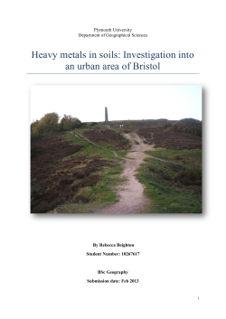 Heavy metals in soils: Investigation into an