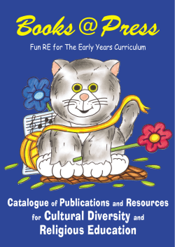 Books at Press. Fun RE for the Early Years Curriculum