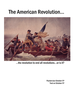 The American Revolution&hellip;