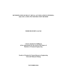 DETERMINATION OF HEAVY METAL