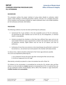 CO2 Euthanasia SOP - University of Rhode Island