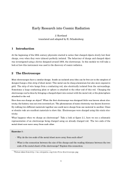 Early Research into Cosmic Radiation