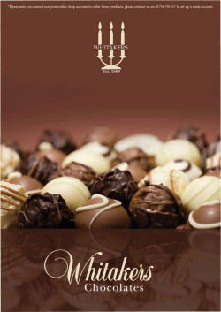 Catering Brochure - Whitakers Chocolates
