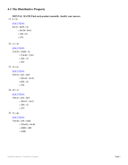4-1 The Distributive Property - Waukee Community School District