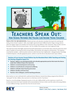 Teachers Speak Out - Defending the Early Years