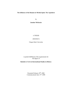 The Influence of the Romans in M&eacute;rida Spain: The Aqueducts