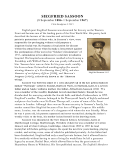 siegfried sassoon