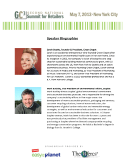 Speaker Biographies - Green Chemistry and Commerce Council