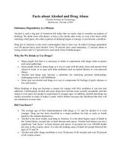 Facts about Alcohol and Drug Abuse