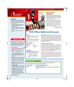 FDR Offers Relief and Recovery