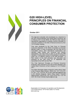 g20 high-level principles on financial consumer protection