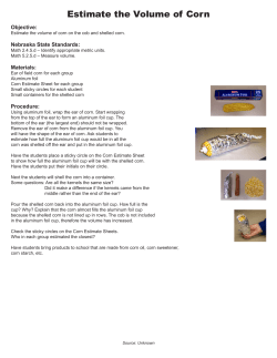 Estimate the Volume of Corn