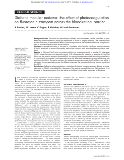 Diabetic macular oedema: the effect of photocoagulation on