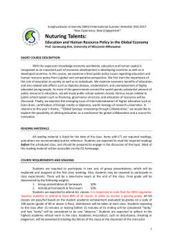 Nuturing Talents - International Summer Semester, Best Summer