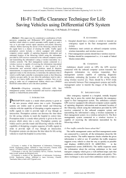 Hi-Fi Traffic Clearance Technique for Life Saving Vehicles using