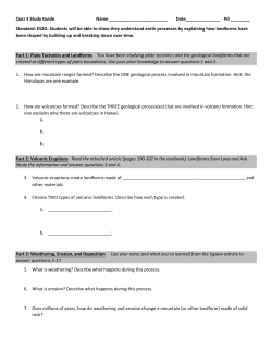 Quiz 4 study guide for Earth Science Quiz 3 Study Guide