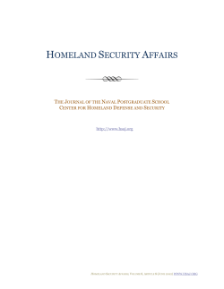 The Missing Piece of NIMS - Center for Homeland Defense and