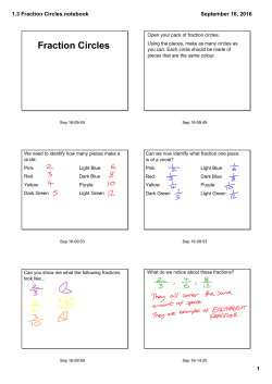 1.3 Fraction Circles.notebook