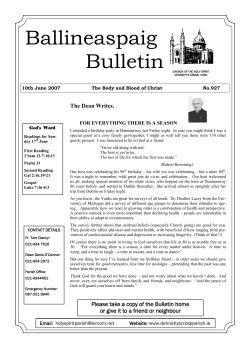 Ballineaspaig Bulletin
