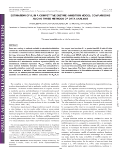 estimation of ki in a competitive enzyme-inhibition model