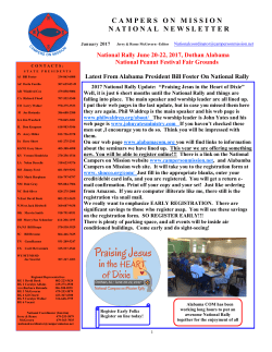 COM National Newsletter - National Campers on Mission