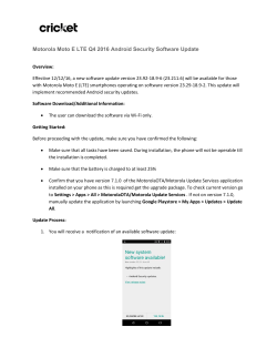 Motorola Moto E LTE Q4 2016 Android Security