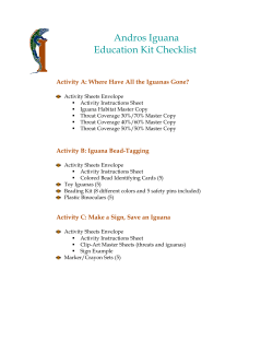 Andros Iguana Education Kit Checklist