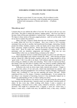 stories to find the storyteller