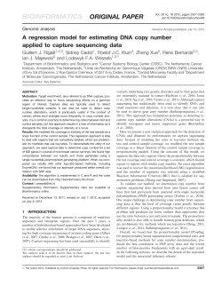 A regression model for estimating DNA copy number applied to