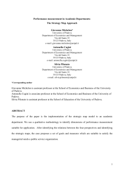 1 Performance measurement in Academic Departments: The