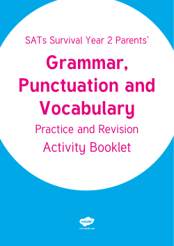 Grammar and Punctuation revision booklet